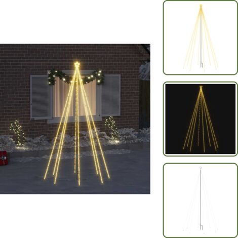The Living Store LED-Lichterkette Weihnachtsbaum Indoor Outdoor 400 LEDs 2,5 m - LED-Lichterkette