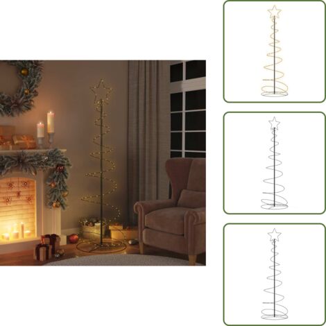 The Living Store LED para árbol de Navidad 120 LED blanco cálido 180 cm - Luces LED Navideñas