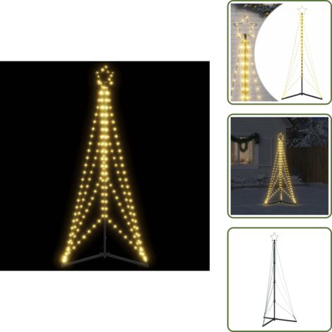 The Living Store LED para árbol de Navidad 363 LEDs blanco cálido 182 cm - Luces de Navidad