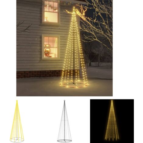 LLING LED-Weihnachtsbaum，Outdoor-Lichterketten，Weihnachtsschmuck/Weihnachtsdekoration Kegelform Warmweiß 732 LEDs 160x500 cm CIW98628MaisonChic