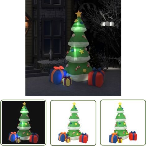 The Living Store LED Weihnachtsbaum Weihnachtsdeko Indoor Outdoor 240 cm - Weihnachtsbaum - LED Beleuchtung - Aufblasbares Weihnachtsgeschenk - Winterdekoration - Garten Deko