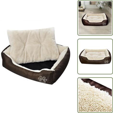 The Living Store Lettino per Cani Marrone e Beige XXL - Lettino per cani