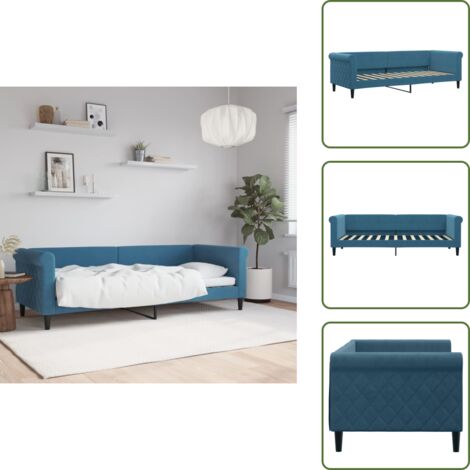 The Living Store Letto da Giorno 80x200 cm in Velluto - Divano letto