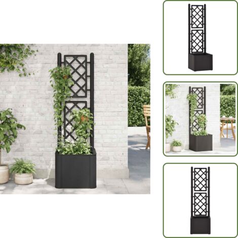 The Living Store Letto Rialzato da Giardino Graticcio e Irrigazione Antracite - Irrigazione automatica