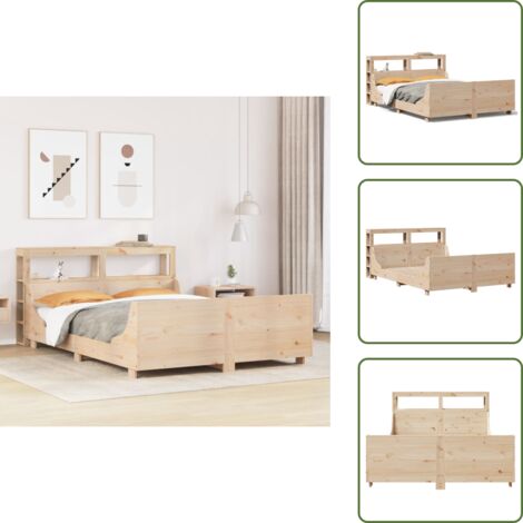The Living Store Letto senza Materasso 120x190 cm in Legno Massello di Pino - Letto in legno