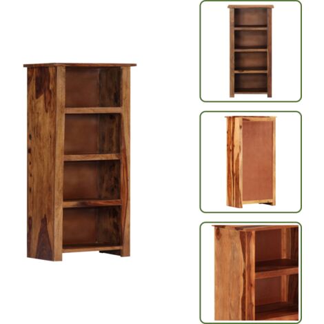 The Living Store Libreria 50x30x100 cm in Legno Massello - Libreria rustica