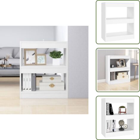 The Living Store Libreria/Divisorio Bianco 60x30x72 cm - Divisorio