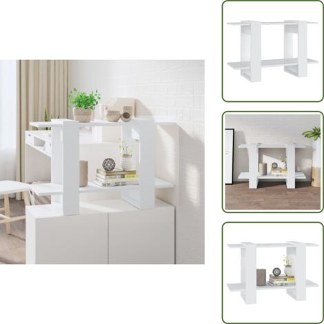 The Living Store Libreria/Divisorio Bianco 80x30x51 cm - Divisore
