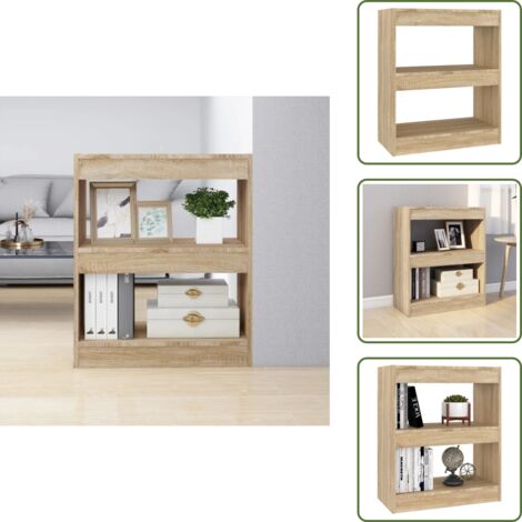 The Living Store Libreria/Divisorio Rovere Sonoma 60x30x72 cm - Divisorio in legno