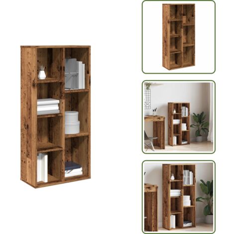 The Living Store Libreria Legno Antico 50x25x104 cm - Libreria in truciolato