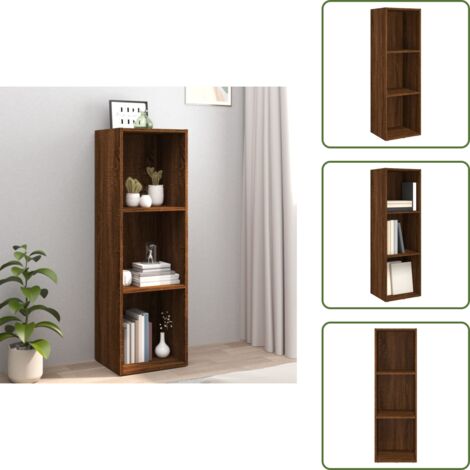 The Living Store Libreria/Mobile TV Rovere Marrone 36x30x114cm Legno Multistrato - Scaffale