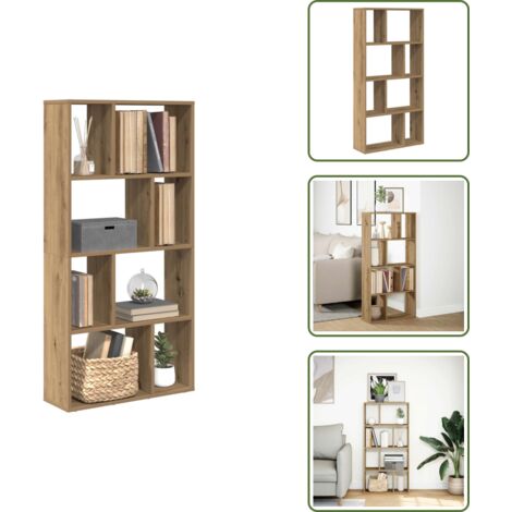 The Living Store Libreria Rovere Artigianale 60x20x120,5 cm in Truciolato - Libreria moderna