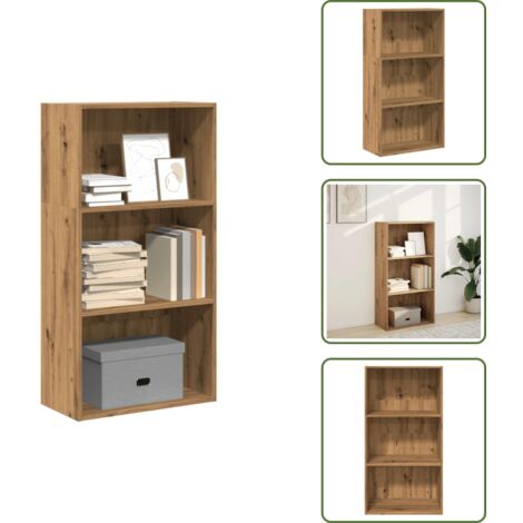 The Living Store Libreria Rovere Artigianale 60x30x114 cm in Legno Multistrato - Libreria artigianale