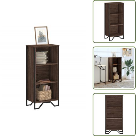 The Living Store Libreria Rovere Marrone 50x31x106 cm in Legno Multistrato - Libreria moderna