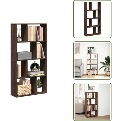 The Living Store Libreria Rovere Marrone 60x20x120,5 cm in Truciolato - Libreria moderna