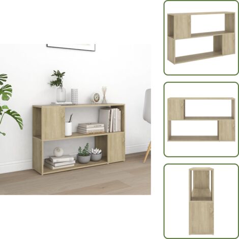 The Living Store Libreria Rovere Sonoma 100x24x63 cm in Truciolato - Libreria rovere sonoma