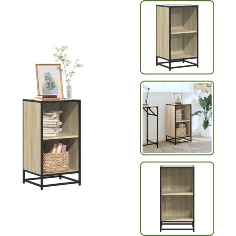 The Living Store Libreria Rovere Sonoma 40x35x76 cm in Legno Multistrato - Libreria moderna
