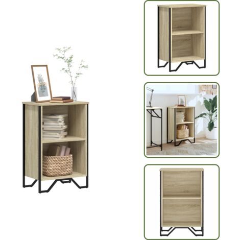 The Living Store Libreria Rovere Sonoma 50x31x74,5 cm in Legno Multistrato - Libreria moderna