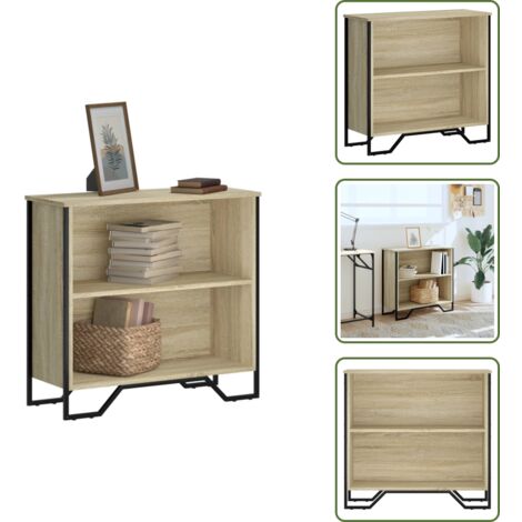The Living Store Libreria Rovere Sonoma 80x31x74,5 cm in Legno Multistrato - Libreria moderna