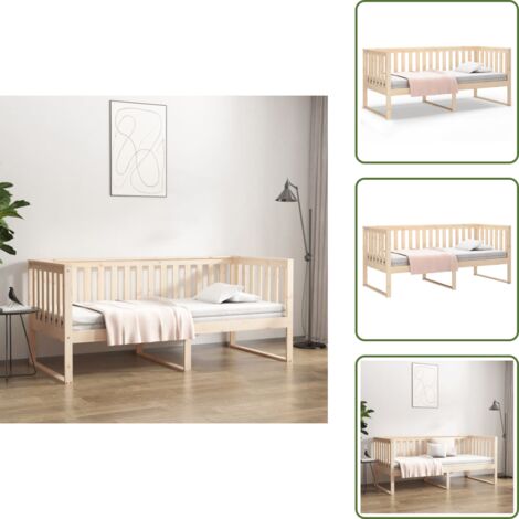 The Living Store Lit de jour sans matelas 90x200 cm bois de pin massif - Canapé