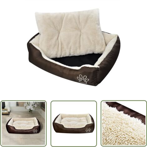 The Living Store Lit pour chiens avec coussin rembourré Taille XL - Panier Pour Chien - Lit Pour Chien - Couchage Chien - Matelas Chien - Confort Chien