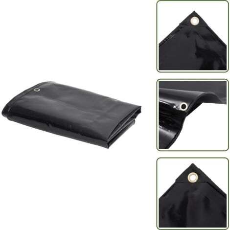 The Living Store Lona 650 g/m² 2x3 m negro - Lona de PVC