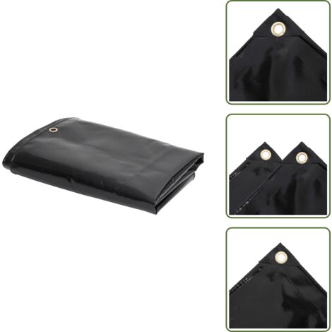 The Living Store Lona 650 g/m² 3,5x2,5 m negro - Lona de PVC