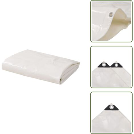 The Living Store Lona 650 g/m² 4x7 m blanco - Lona de PVC