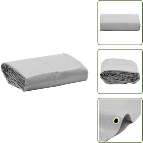 The Living Store Lona gris 1,5x2 m 650 g/m² - Lona gris