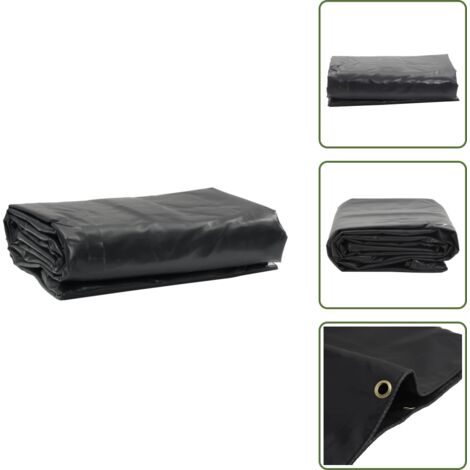 The Living Store Lona gris antracita 5x7 m 650 g/m² - Lona gris