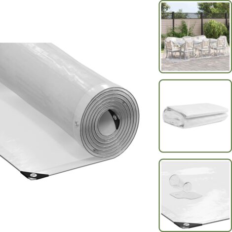 The Living Store Lona transparente con ojales polietileno 2x5 m - Cubierta exterior
