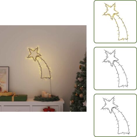 The Living Store Luces de Navidad Estrella Fugaz Silueta 80 LEDs blanco cálido - Decoración navideña