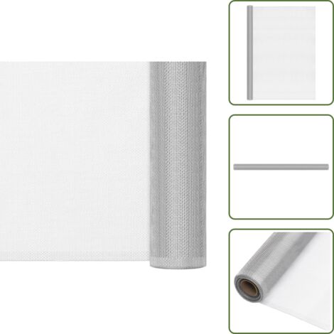 The Living Store Malla mosquitera de aluminio plateada 112x500 cm - Mosquitera