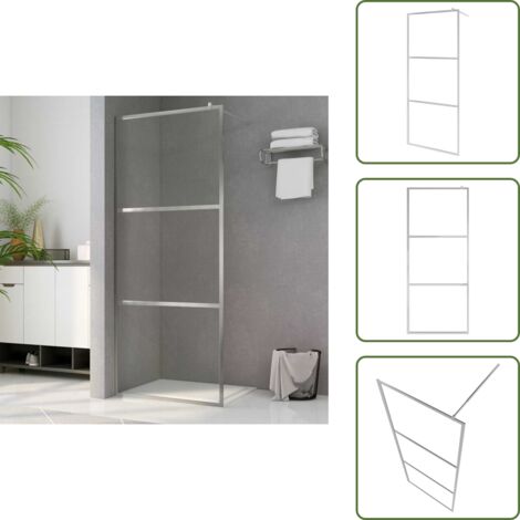 The Living Store Mampara de ducha accesible vidrio ESG claro 140x195 cm - Vidrio transparente