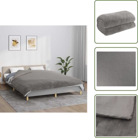 The Living Store Manta con peso con funda tela gris 200x225 cm 9 kg - Manta relajante