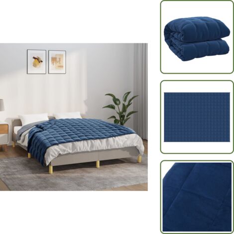 The Living Store Manta con peso tela azul 152x203 cm 11 kg - Manta para dormir