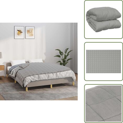 The Living Store Manta con peso tela gris 120x180 cm 5 kg - Manta relajante