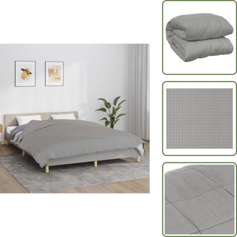 The Living Store Manta con peso tela gris 200x220 cm 13 kg - Manta relajante