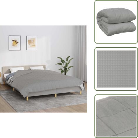 The Living Store Manta con peso tela gris 220x235 cm 15 kg - Manta relajante