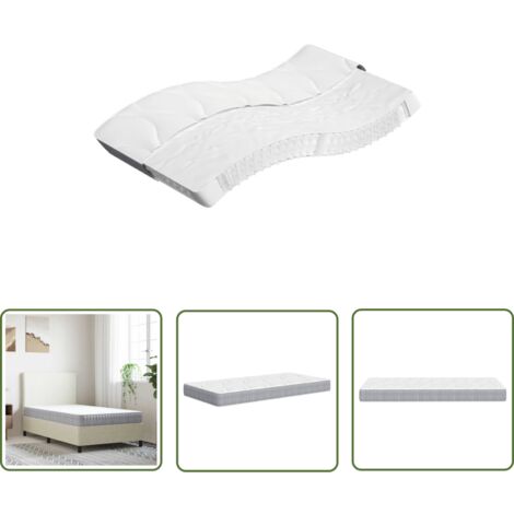 The Living Store Matelas à ressorts ensachés moyen 120x200 cm - Matelas À Ressorts Ensachés - Matelas Double - Matelas Confortable - Matelas Bon Marché - Literie