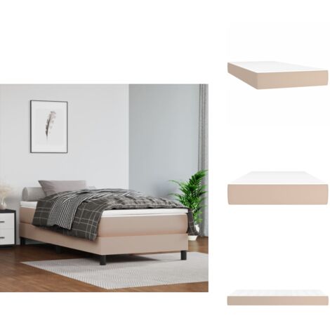 The Living Store Matelas de lit à ressorts ensachés fermeté moyenne cappuccino 120x190x20 cm - Sommeil de qualité