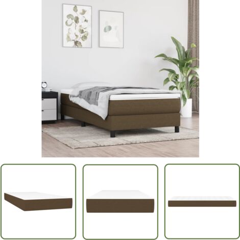 The Living Store Matelas de lit à ressorts ensachés Marron foncé 90x200x20 cm - Matelas À Ressorts Ensachés - Matelas Confortable - Matelas Support Moyen - Literie - Chambre À Coucher