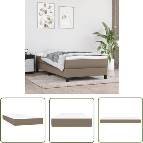 The Living Store Matelas de lit à ressorts ensachés Taupe 90x200x20 cm Tissu - Matelas À Ressorts Ensachés - Matelas Confortable - Matelas Taupe - Matelas Taille 90x200 - Literie