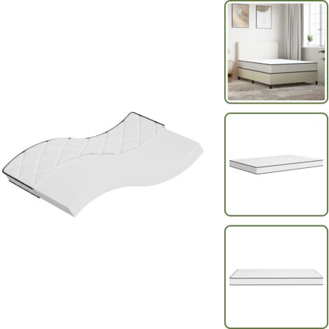 The Living Store Matelas en mousse moyennement doux 100x200 cm - Matelas Mousse - Matelas Confortable - Matelas Livraison Rapide - Matelas Bon Marché - Lit Double