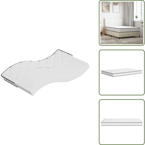 The Living Store Matelas en mousse moyennement doux 120x200 cm - Matelas Mousse - Matelas Double - Matelas Confortable - Literie - Sommier