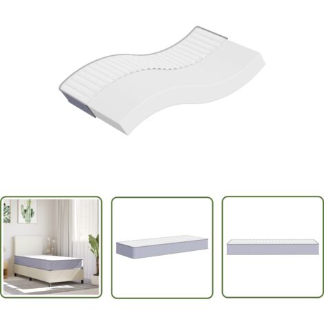 The Living Store Matelas en mousse moyennement doux 90x200 cm - Matelas Mousse - Matelas Confortable - Matelas Livraison Rapide - Matelas Bon Marché - Matelas Double Face