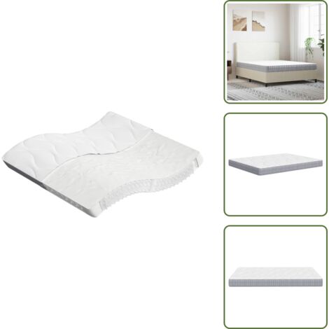 The Living Store Materasso a Molle Insacchettate Medio 160x200 cm - Materasso a molle