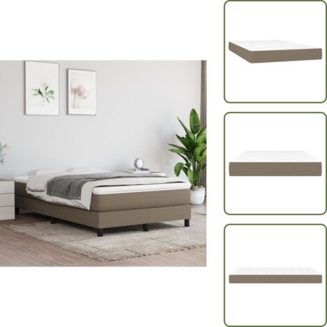 The Living Store Materasso a Molle Insacchettate Rigidità Media Grigio Tortora 120x200x20 cm - Schiuma