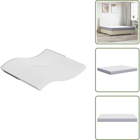 The Living Store Materasso in Schiuma Mediamente Morbido 180x200 cm - Schiuma morbida