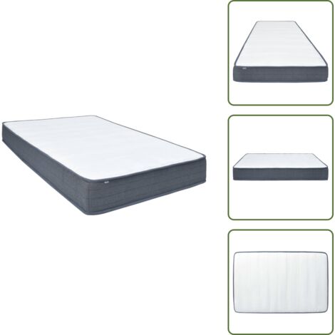 The Living Store Materasso per Letto box spring Rigidità Media 200x140x20 cm - Materasso a molle